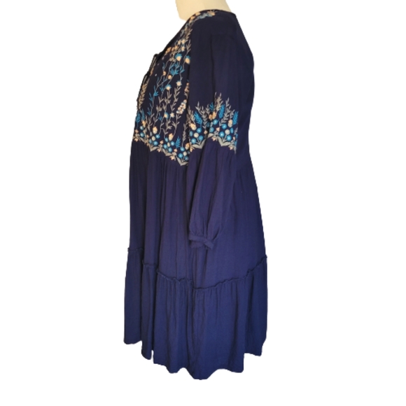 Anubhutee Boho Embroidered Long Sleeve Midi Dress - Picture 2 of 4